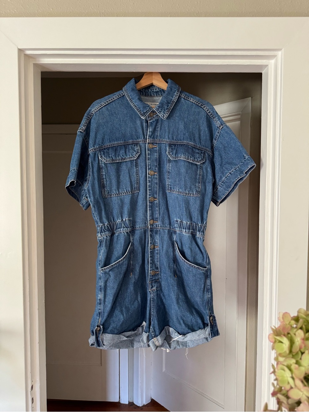 Free People Marci Denim Shortalls